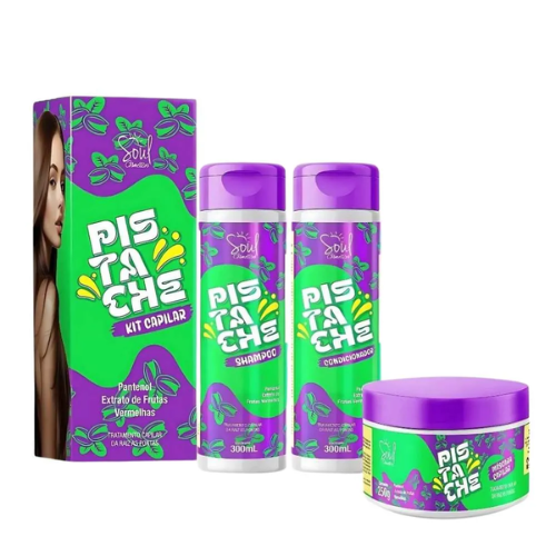 KIT DE TRATAMENTO CAPILAR PISTACHE SOU COSMETICOS