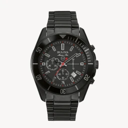 Relógio Masculino com Pulseira de Couro – Preto e Dourado