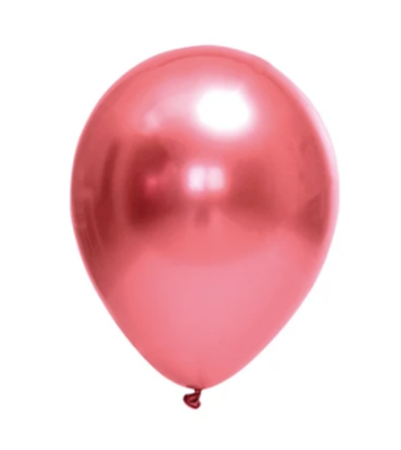 BALAO FESTBALL CROMADO 9 C/25UN VERMELHO
