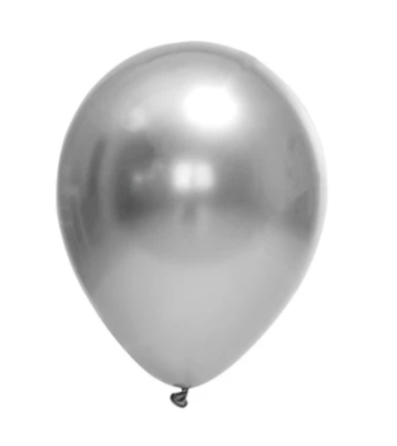 BALAO FESTBALL CROMADO 12 C/ 25UN PRATA
