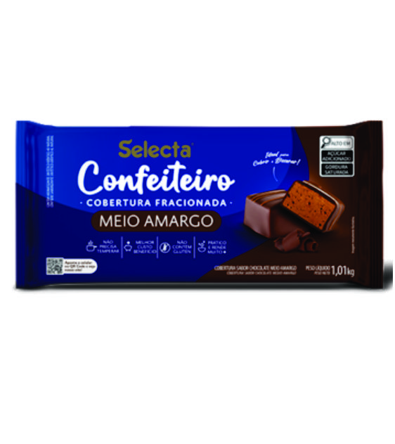 COBERTURA 1KG CHOC MEIO AMARGO CONF SELECTA